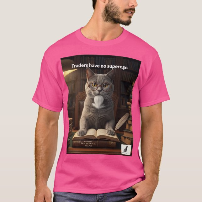 Camiseta Cat Freud: Los comerciantes no tienen superego (Anverso)