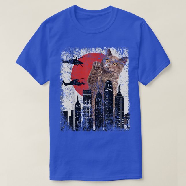 Camiseta Cat Funny Retro Cat  (Diseño del anverso)