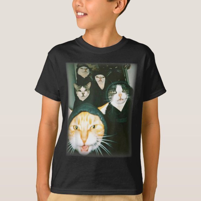 Camiseta Cat Gang Meme Funny Chaotic Cats Unhinged Feline H (Anverso)