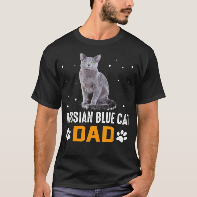 CAMISETA CAT GATO AZUL RUSO DAD AZUL RUSO (Anverso)