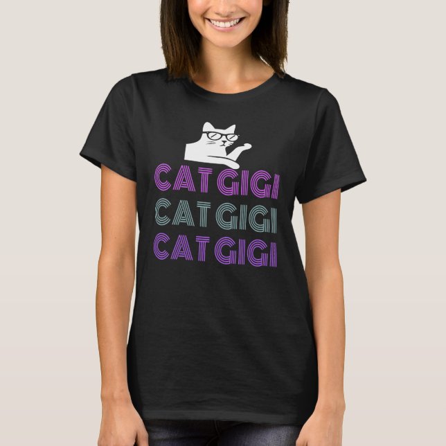 Camiseta Cat Gigi, regalo de la abuela (Anverso)