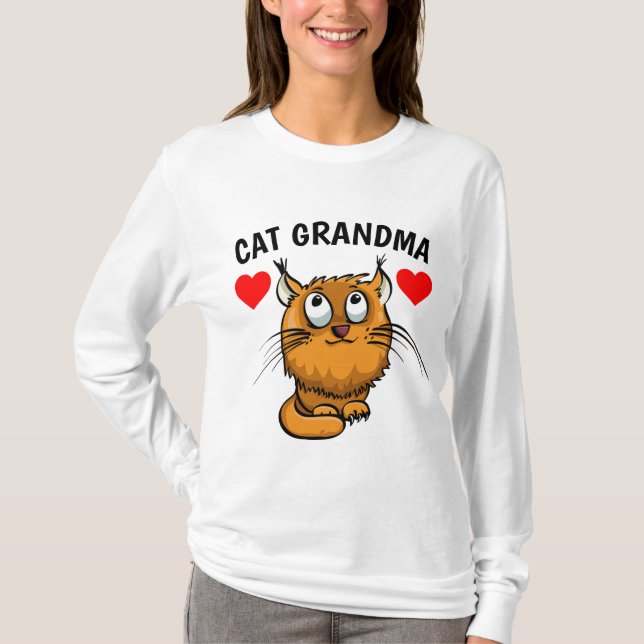 CAMISETA CAT GRANDMA T-SHIRTS (Anverso)