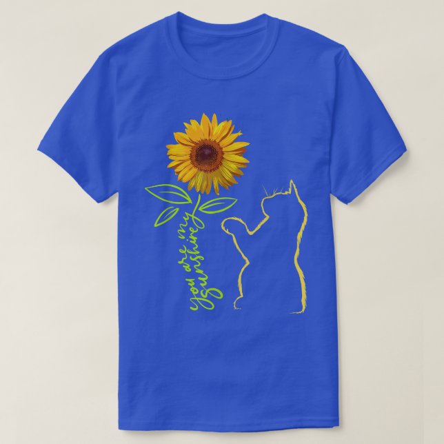 Camiseta Cat Graphic Tshirts, Cat Sunflower Shirt T, Cat Su (Diseño del anverso)