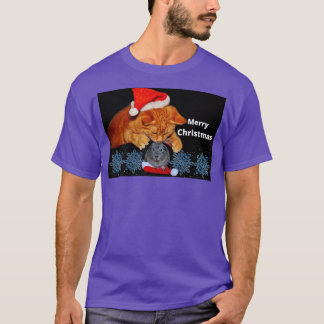 Camiseta Cat Guinea Cerdo Feliz Navidad Gracioso Diseño Ani