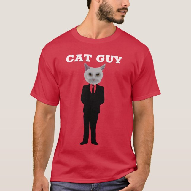 CAMISETA CAT GUY (CAT WARING BUSINESS SUIT) T-SHIRTS TEIT (Anverso)
