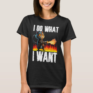 Camiseta Cat Hacer lo que quiero para hombres mujeres