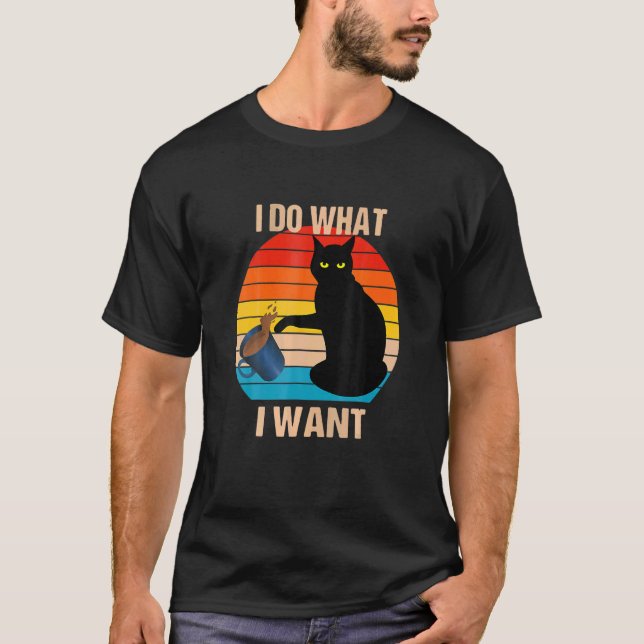 Camiseta Cat Hacer Lo Que Quiero Que El Gato Meow Rebel Kit (Anverso)