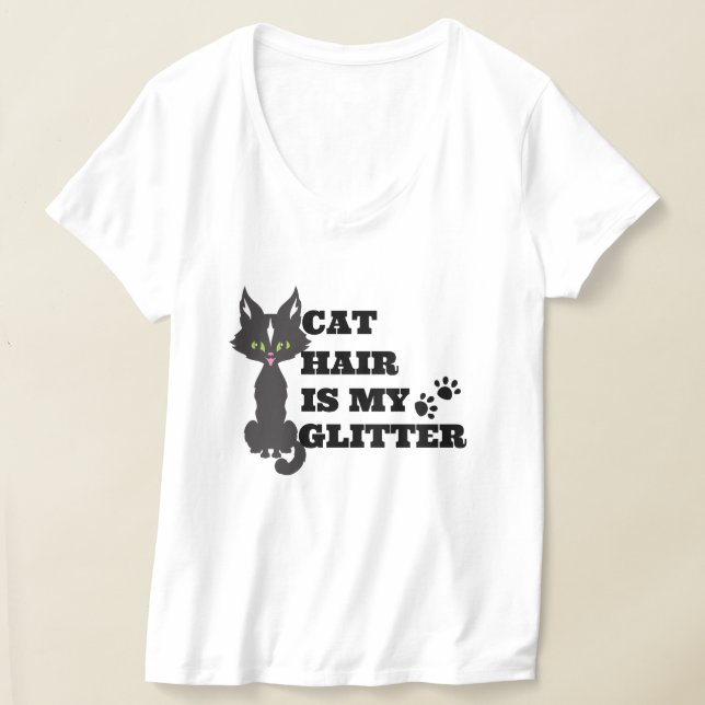 Camiseta Cat Hair es mi Purpurina Tee (Distribución )