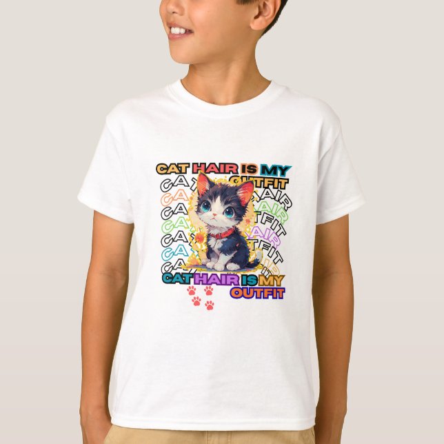 Camiseta Cat Hair Is My Outfit (Anverso)