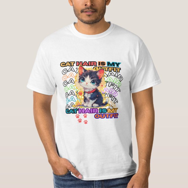 Camiseta Cat Hair Is My Outfit (Anverso)