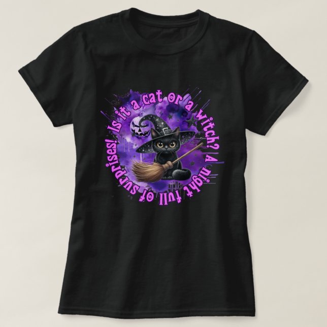 Camiseta Cat Halloween (Diseño del anverso)