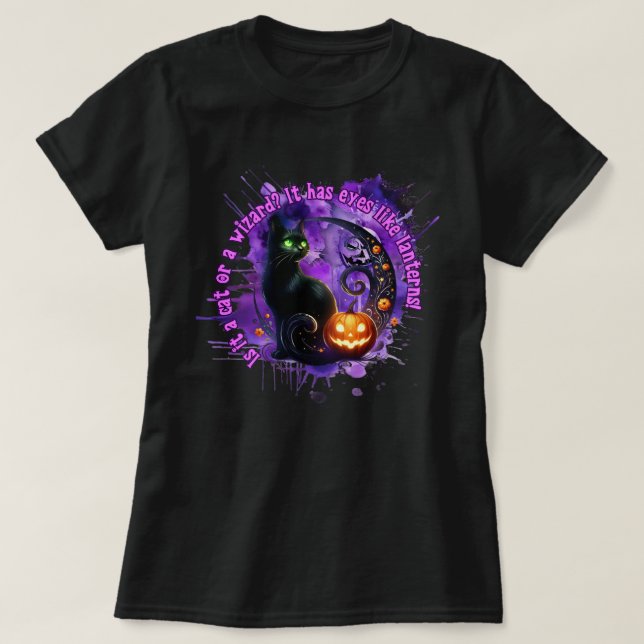 Camiseta Cat Halloween (Diseño del anverso)