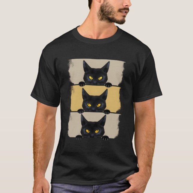 Camiseta Cat Halloween Grumpy Black Kitten Cat Mom (Anverso)