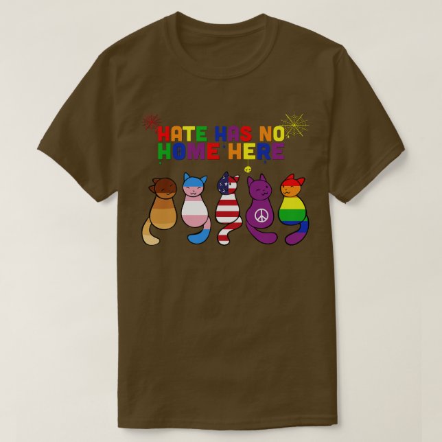 Camiseta Cat HATE no tiene hogar aquí (Diseño del anverso)