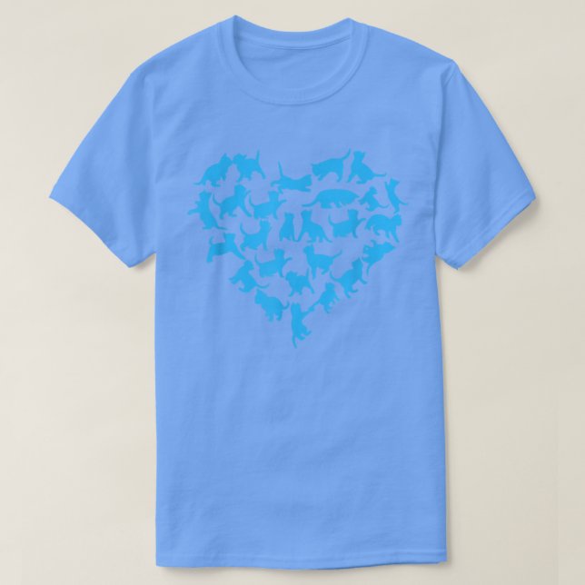 Camiseta Cat Heart Cat Dad  (Diseño del anverso)