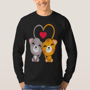 Camiseta Cat Heart Día de San Valentín Cute Kitten Kitty V