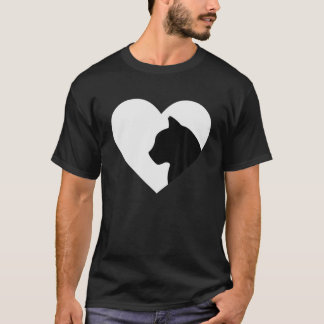 Camiseta Cat Heartbeat Design Love Cats Chicas de mujeres B
