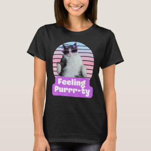 Camiseta Cat Hilarious Meme Kitty Feline Sensándose Purr t