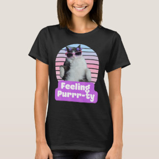 Camiseta Cat Hilarious Meme Kitty Feline Sensándose Purr t