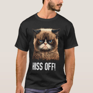 Camiseta Cat Hiss Off Cat Kitten Cita a hombres mujeres 1
