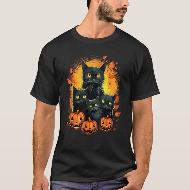 Camiseta Cat Horror Cute Halloween for Cat Kitty (Anverso)