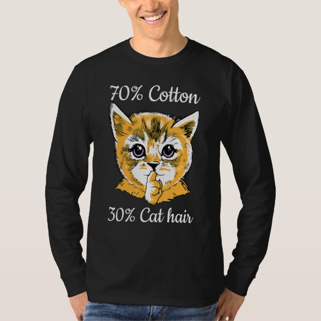 Camiseta Cat I 70 Cotton 30 Cat Hair I   Cat   (Anverso)