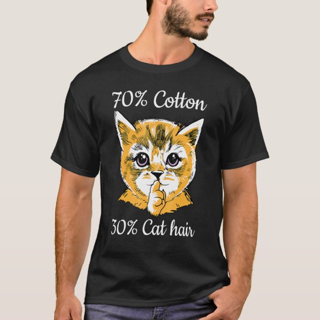 Camiseta Cat I 70 Cotton 30 Cat Hair I   Cat   (Anverso)