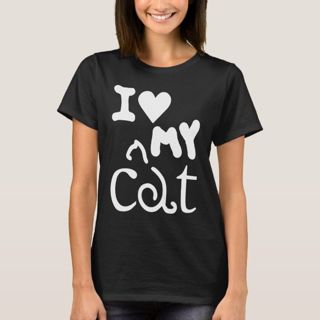 Camiseta Cat   I Love My Cat 1 (Anverso)