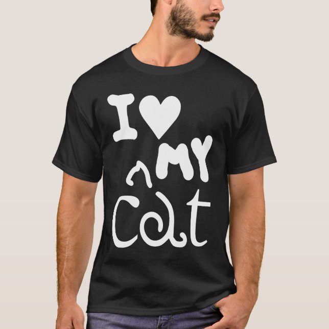 Camiseta Cat   I Love My Cat 1 (Anverso)