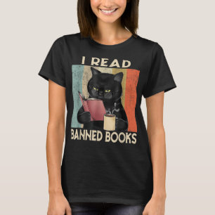 Camiseta Cat I Read Banned Books Funny Bookworms Reading Bo