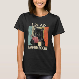 Camiseta Cat I Read Banned Books men Bookworms Reading Book