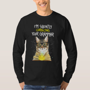 Camiseta Cat Im Corrige Silenciosamente Su Gramática