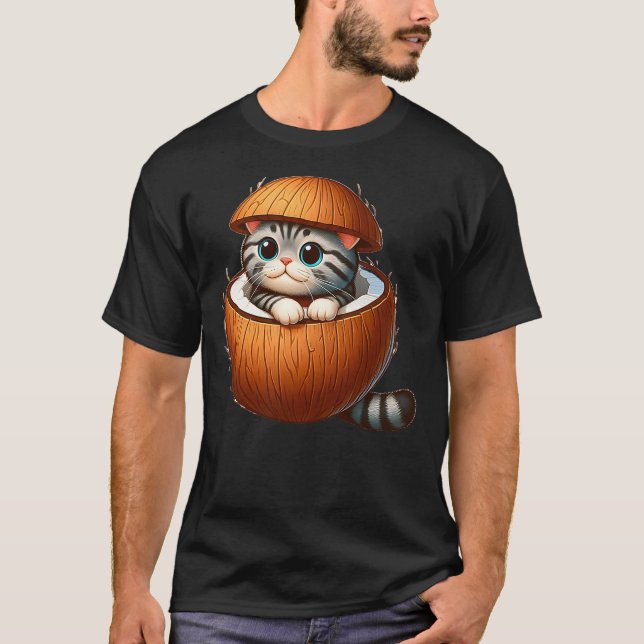 Camiseta Cat in Coconut Costume (Anverso)