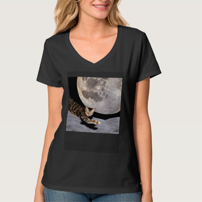 Camiseta Cat In Outer Space  Cute Kitten Kitty Strange (Anverso)