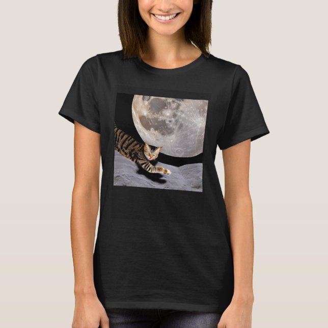 Camiseta Cat In Outer Space  Cute Kitten Kitty Strange (Anverso)