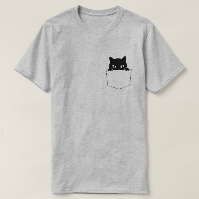 Camiseta Cat In Pocket (Diseño del anverso)