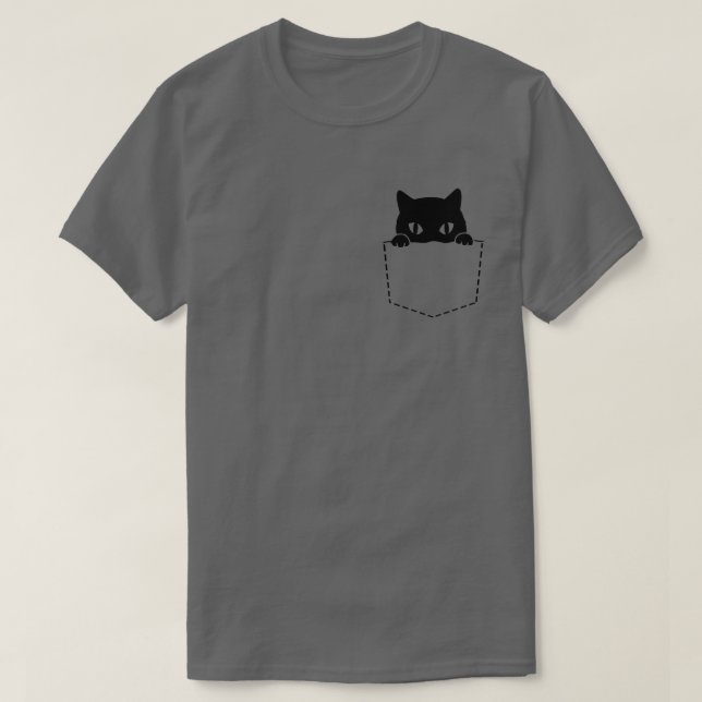 Camiseta Cat In Pocket (Diseño del anverso)