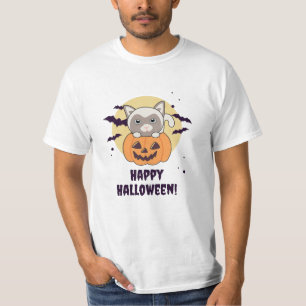 Camiseta Cat In Pumpkin Sweet Cats Happy Halloween