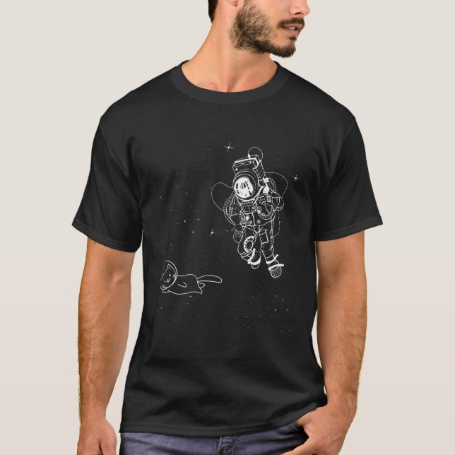 Camiseta Cat in Space (Anverso)