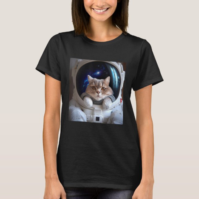 Camiseta Cat in Space (Anverso)