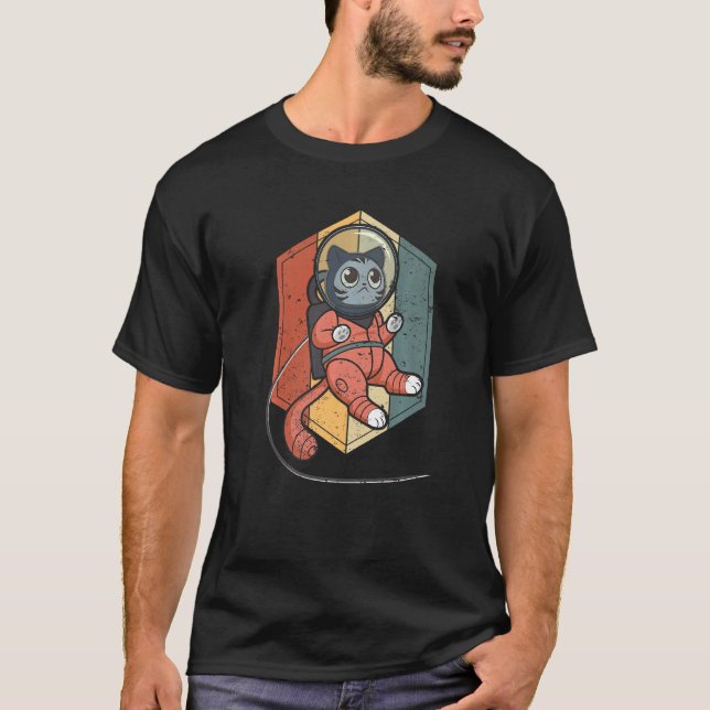 Camiseta Cat in Space Space Cat Nerdy  1 (Anverso)