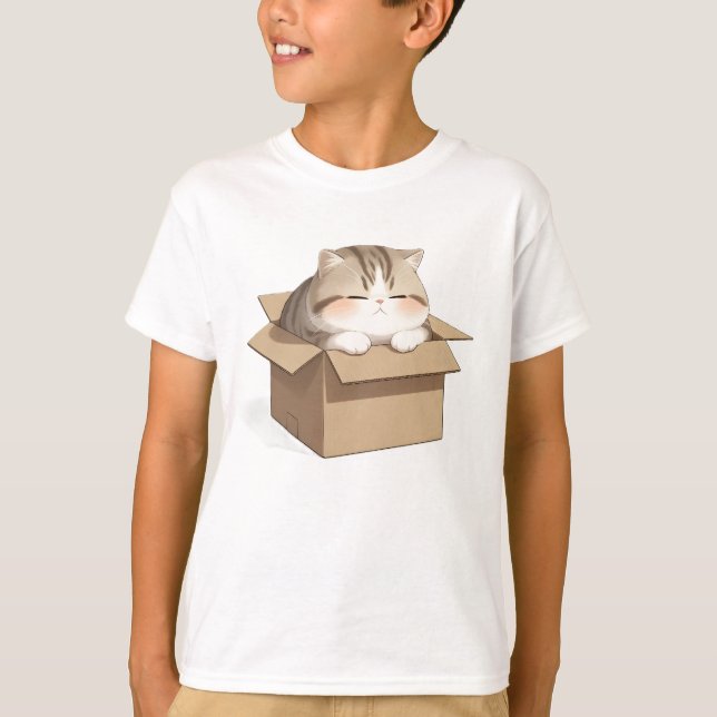 Camiseta Cat in the Box Shirt (Anverso)
