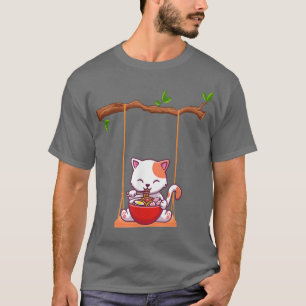 Camiseta Cat Kawaii Anime Tee Japonés