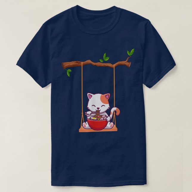 Camiseta Cat Kawaii Anime Tee Japonés (Diseño del anverso)