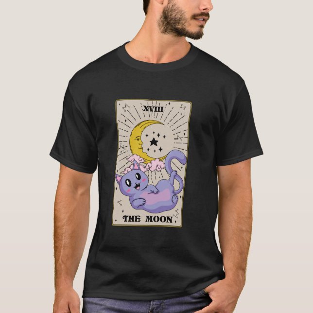 Camiseta Cat Kawaii Cute Tarot Pastel Gótico Occult Gótico  (Anverso)