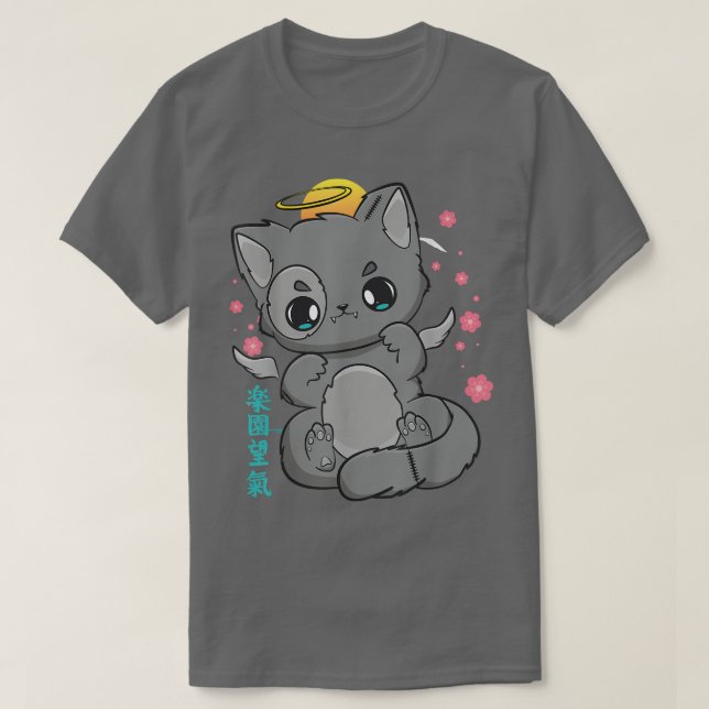 Camiseta Cat Kitten Chibi Anime Neko Pastel Goth Angelcore  (Diseño del anverso)