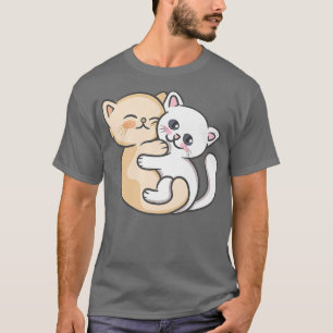 Camiseta Cat Kitten Cuddling Cute Kawaii Anime Kawaii Japa