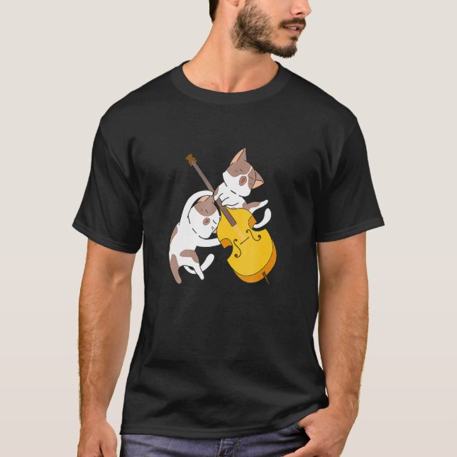 Camiseta Cat Kitten Jugando Cello Cat Lover Cello Player Ce (Anverso)