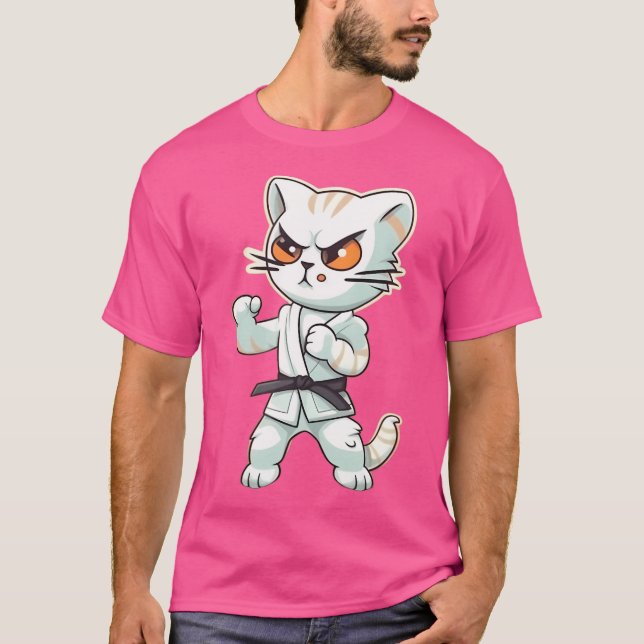 Camiseta Cat Kitten Kitty Karate Taekwondo Kickboxing (Anverso)