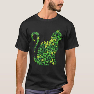 Camiseta Cat Kitten Lucky Shamrock Clover St Patricks Day